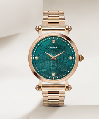 TIMEX Green-Dial Analog Watch  - For Women
