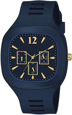 EVOTECH Round Black Dial Digital LED Sport Wrist Watch Black Color Strap Analog Watch  - For Boys & Girls