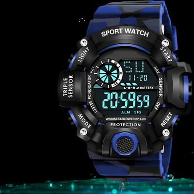 SHURAI 93.NOMBER_BLUE Unisex Waterproof Sport Digital Watch For Men - Women & Children Digital Watch  - For Boys