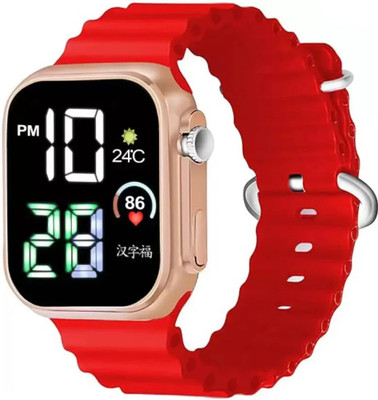 kaku fashion czx362 New Classy TRENDY Square Silicon White ULTRA Date & Time Display Dial Digital Watch  - For Boys & Girls
