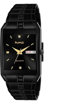 HLMT Premium Original Black HMTS Premium & Original Black Plating Quartz Scratch Resistant Brand Wrist Watch Analog Watch  - For Men