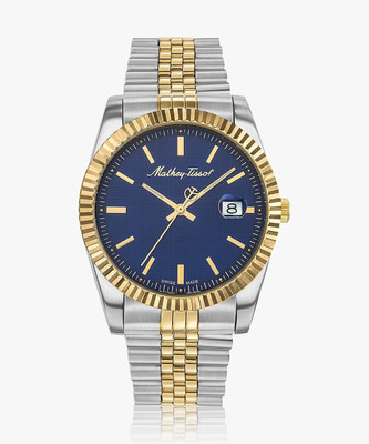 Mathey-Tissot H810BBU Swiss Made Quartz Blue Dial Analog Watch  - For Men