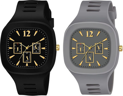 Hench Multi DIAL Strap Analog Silicon Strap ADDI Stylish Designer Analog Watch Combo Analog Watch  - For Boys & Girls