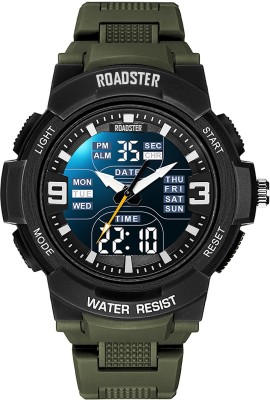 Roadster Dual Time Digital Watch for Men Fashion Sport Waterproof Wristwatch Date Alarm Analog-Digital Watch  - For Men