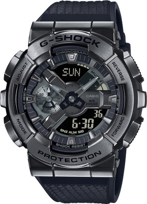 CASIO GM-110BB-1ADR G-SHOCK Black Ip Dial Resin Strap Analog-Digital Watch  - For Men