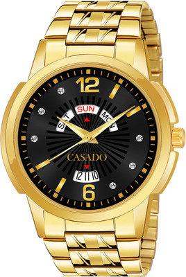 Casado Original Gold Plated | Diamond Studded Dial | Day and Date Functioning | Original Gold Plated | Diamond Studded Dial | Day and Date Functioning | Analog Watch  - For Men
