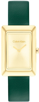 Calvin Klein Ck Styled Styled Qtz Basic Gold Rectangle Dial 's / Analog Watch  - For Women