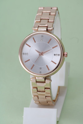 ROSEVILLA Best Quality Round Dial Metal Chain Belt Best Quality Round Dial Metal Chain Belt Analog Watch  - For Girls