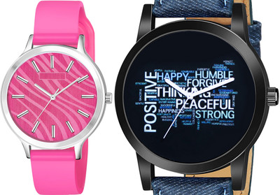 TVILLA Pink Designer Silicone Belt TV-LR350 Analog Watch  - For Men & Women