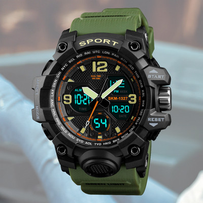 Harbor 1327 Green Conquer your day with the 1327 green sports watch for men Analog-Digital Watch  - For Men
