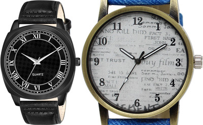 TVILLA Black Cubic Designer Printed Dial MZ-LR88 Analog Watch  - For Men