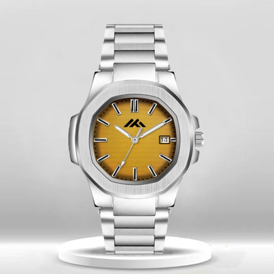 ETLIS MT-805 Modern Luxury Yellow Face Analog Watch  - For Men