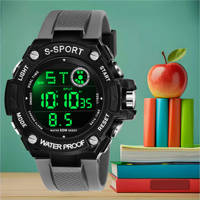 LAMBOO Sport Watch For Men Square Digital Dial Sport Chronograph Stop Watch,Shockproof Digital Watch  - For Men