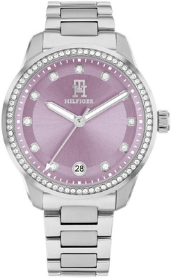 TOMMY HILFIGER TH85 CRYSTALS Tommy Hilfiger TH85 CRYSTALS Quartz Lavender Round Dial Women's Watch / Analog Watch  - For Women