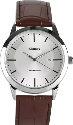 Giomex 1584SL03_1 Silver Date Premium Addition Analog Watch  - For Men