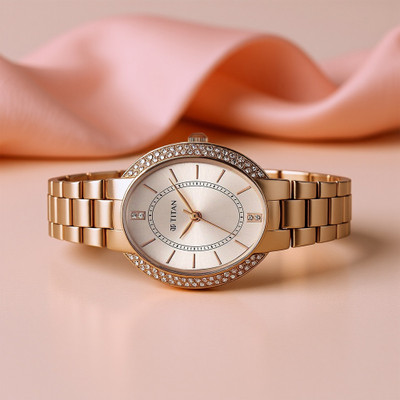 Titan Purple Ladies Puple Metro Collection Analog Watch  - For Women