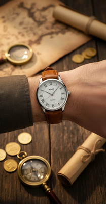 homt HOMT brown Leather analog watch for men Roman numbers Analog Watch  - For Men