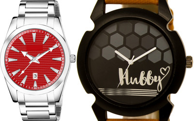 TVILLA Red Dial Date Function MZ-LR151 Analog Watch  - For Men