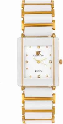 IIK Collection Men's watches White Studded Dial with White & Gold Bracelet Strap Analog Watch  - For Men
