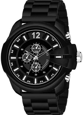 Razyloo Premium Premium Duality Chain Shiny Attractive White Chronograph Stylish Dial Branded Analog Watch  - For Men