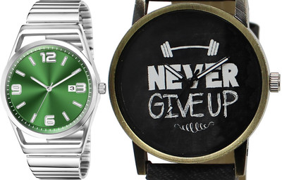 TVILLA Green Dial Date Function MZ-LR155 Analog Watch  - For Men