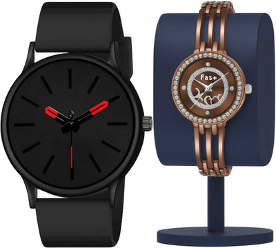 HPWATCH 3 brown2_BLK-MN-0001 Modern Minimalist Black Dial Silicone Strap Analog Watch Analog Watch  - For Men & Women