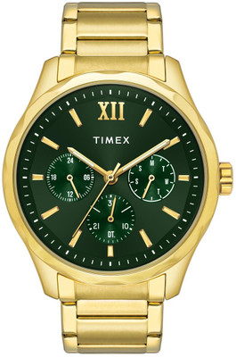 TIMEX TW0TG7635 Green Round Dial Quartz Analog Watch  - For Men