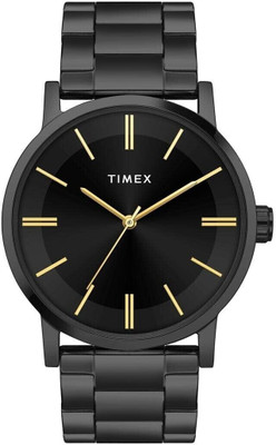 TIMEX TWHG35SMU09 Black Round Brass Dial Analog Watch  - For Men
