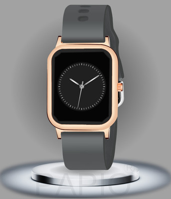 PAPIO Black Dial Grey Color Silicon Strap Ladies And Women Analog Watch  - For Girls