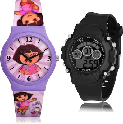 TIMOXIDE CM719-B1 Analog-Digital Watch  - For Girls