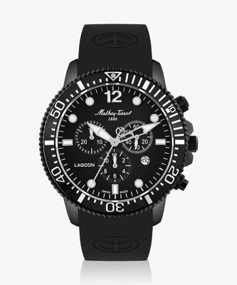Mathey-Tissot H123CHLNN Swiss Made Lagoon Chronograph Quartz Black Dial Analog Watch  - For Men