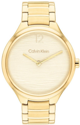 Calvin Klein Delight Delight Qtz Basic Slim Light Gold Round Dial 's / Analog Watch  - For Women