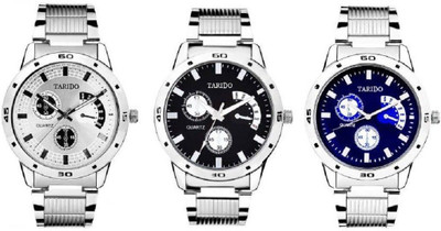 Tarido Combowatch_TD004 New Generation Multicolor Dial silver Stainless Steel Strap Analog Wrist Analog Watch  - For Men
