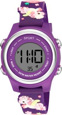 MIVAAN Kids Watch For Boys Girls With Cartoon Unicorn Design Belt Digital Watch  - For Boys & Girls