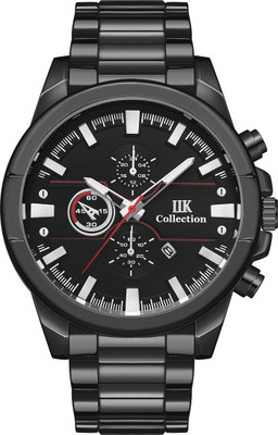IIK Collection Time & Date Series Push Button Lock Durable Watch for Boys IIK Collection Watches for Men Date and Time Round Dial Analogue Men Watch Analog Watch  - For Boys