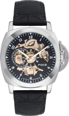 Foce FOCE Mechanical Automatic Black Dial Leather Strap - FC14ST08LB FOCE Mechanical Automatic Black Dial Leather Strap Analog Watch  - For Men