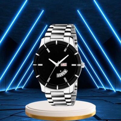 house of common New Trendy Unique Day And Date Black Watch Analog Watch  - For Men