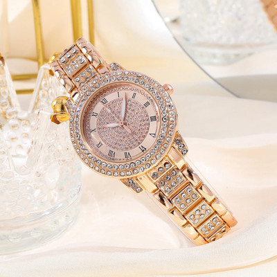 GATRADES ga6000 luxury diamond dial stainless steel women quartz watch Analog Watch  - For Girls