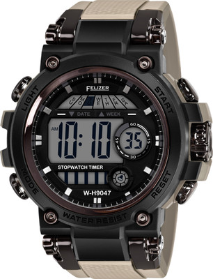 Felizer Sports Watch 9047 Cream Digital Watch  - For Men
