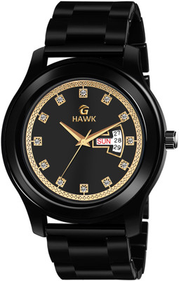 G-HAWK G-D&D C24 BLACK ANALOG DAY AND DATE WORKING||BLACK DIAL||BLACK CHAIN|| WATCH FOR MEN & BOYS Analog Watch  - For Men