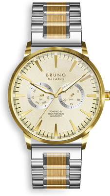 Bruno Milano Chronograph Silver Gold watch for Men Analog Watch  - For Men