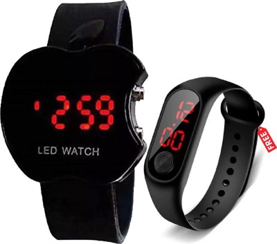 RSM Handsome Look Shape Combo M2 Digital Led Silicon Strap Set Of 2 Digital Watch  - For Boys