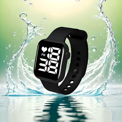 Fash LED Digital Square Unique Goog Gift For Kids Led Band Styl Digial Watch Luxurious Waterproof LED Digital Watch For Boys and Girls Digital Watch  - For Boys & Girls