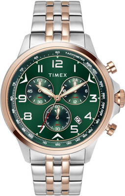 TIMEX TWEG25102 Green Round Dial Chronograph Quartz Analog Watch  - For Men