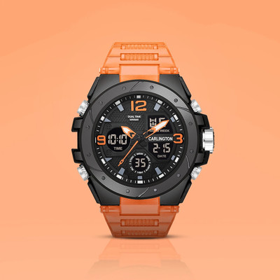 Carlington Endurance 9105 Orange Endurance Series Analog-Digital Watch  - For Men