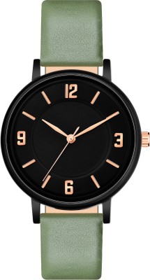 VIRAKTI New Arrivals Budget Friendly Designer Round Dial With Leather Belt For Women Trendy Watch Best Quality Leather Belt Black Dial And Round Cash Women Analog Watch  - For Girls