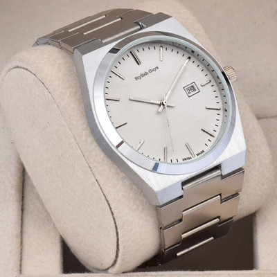 STYLISH GUYS DRM PE Silver White Ex839 Professional Watch For Men Analog Watch  - For Men