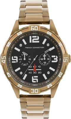 French Connection FCC04KHM Black Comet Brush Dial | Men's Beige Analog Watch Analog Watch  - For Men