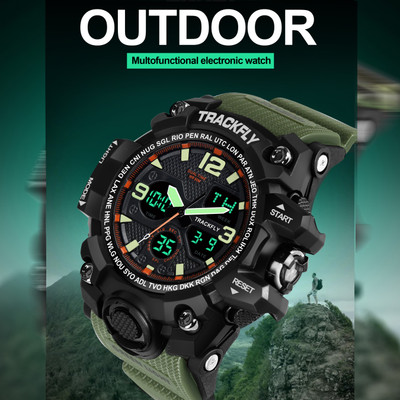TrackFly 1327 1327 GREEN Chronograph Analog Digital SPORT WATCH Analog-Digital Watch  - For Men