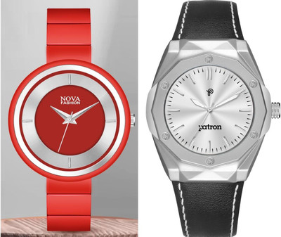 NOVA Exclusive Design Chain Wrist Couple Watch Analog Watch  - For Couple